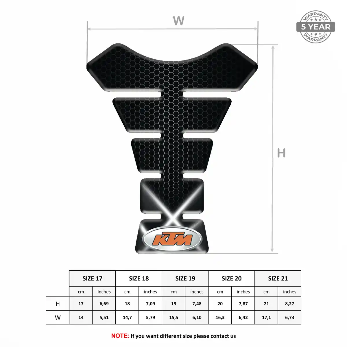 KTM Tank Grip Pad Refined Design