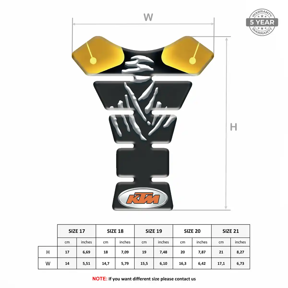 KTM Tank Guard Fuse Motorcycle Elite Finish