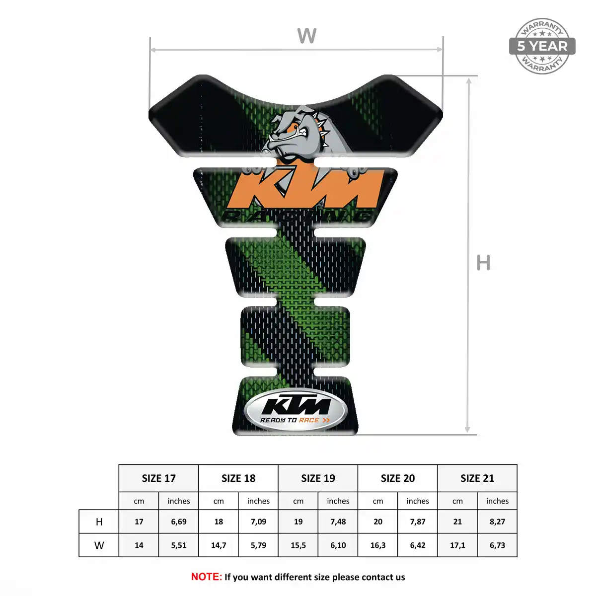 KTM Tank Guard Fuse Motorcycle Signature Grade