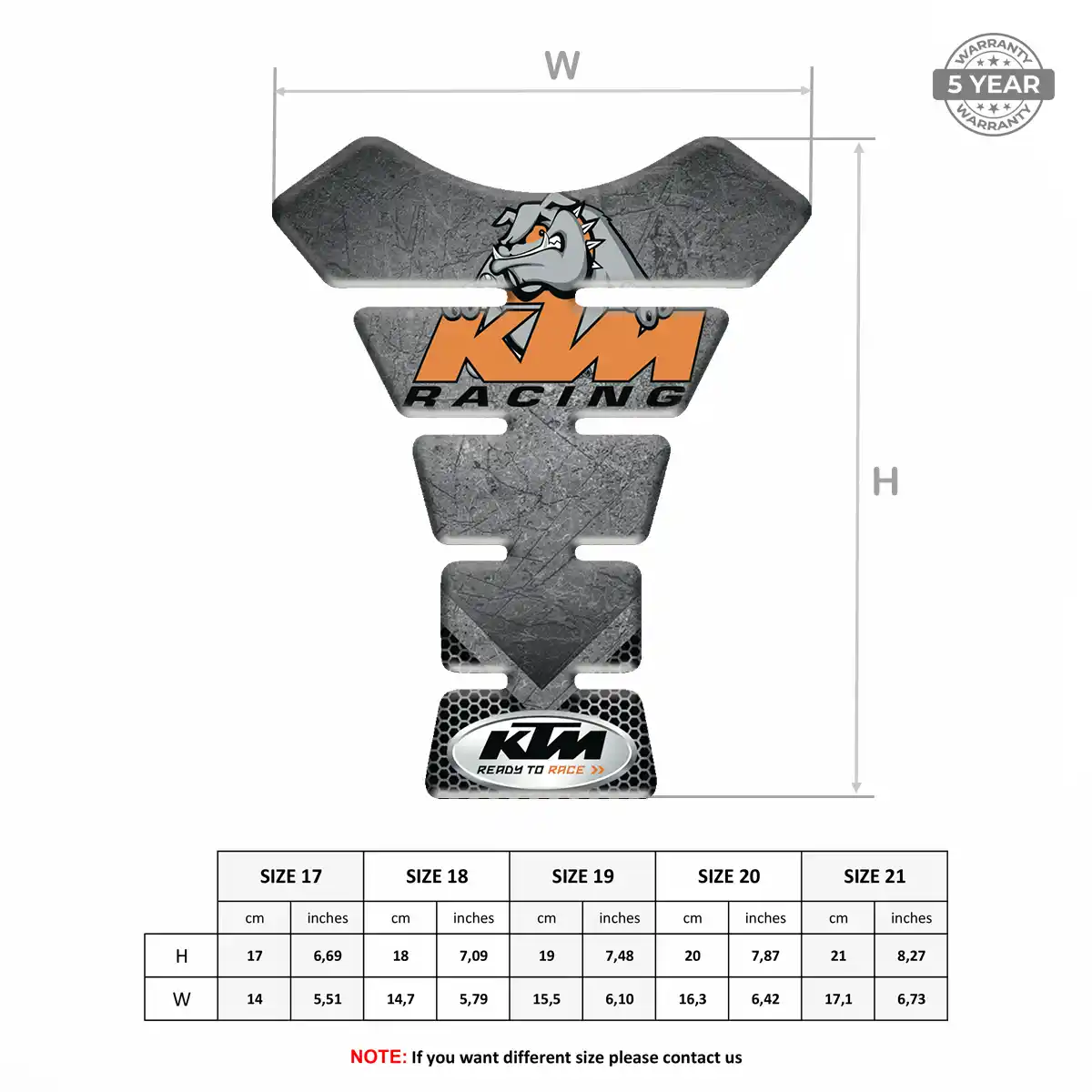 KTM Tank Guard Pad Elite Finish