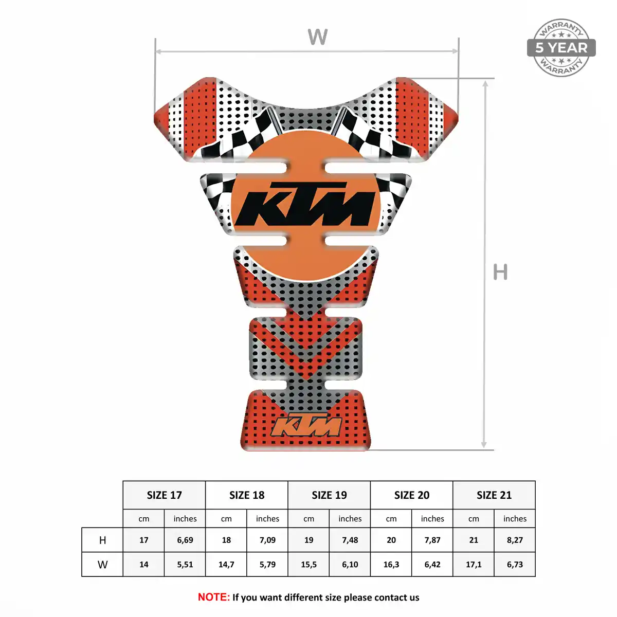 KTM Tank Guard Pad Motorbike Refined Design