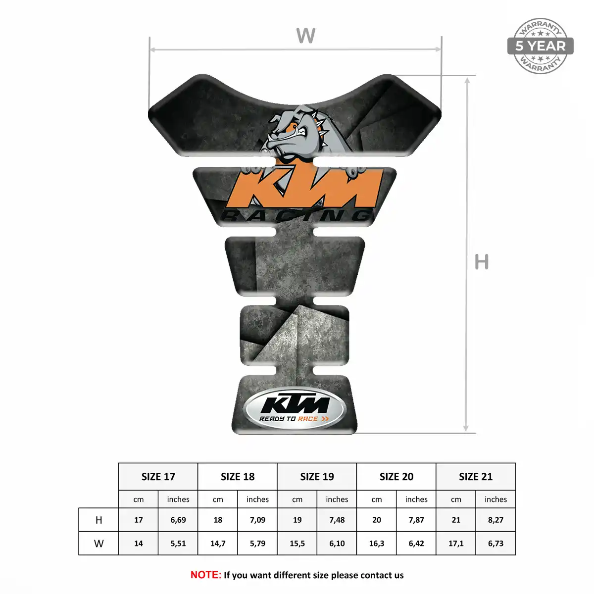 KTM Tank Guard Pad Motorbike Superior Craft