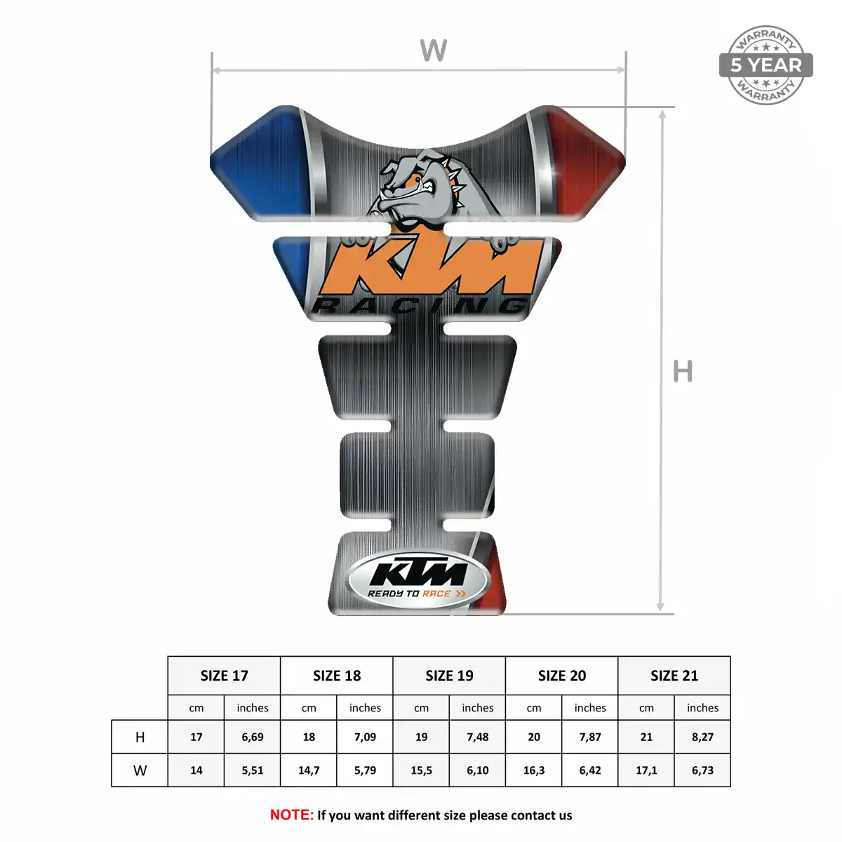 KTM Tank Guard Pad Motorcycle Refined Design