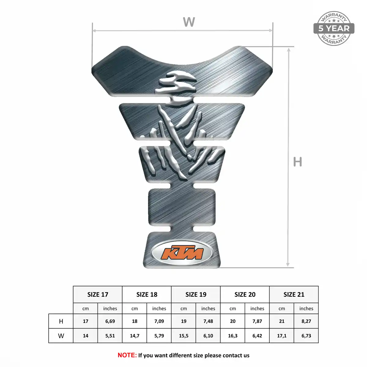 KTM Tank Guard Pad Motorcycle Signature Grade