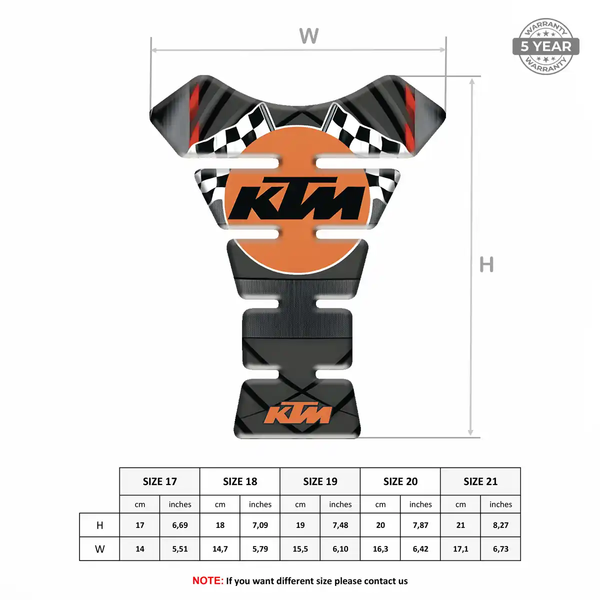 KTM Tank Guard Pads Elite Finish