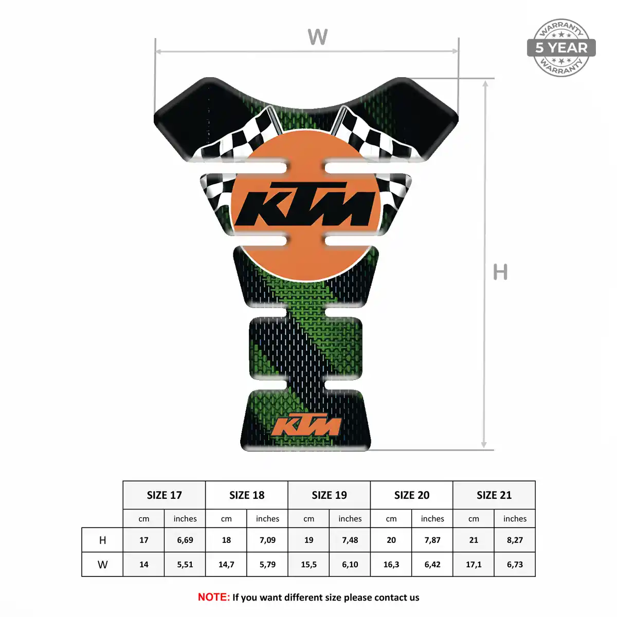 KTM Tank Guard Pads Motorcycle Prestige Line