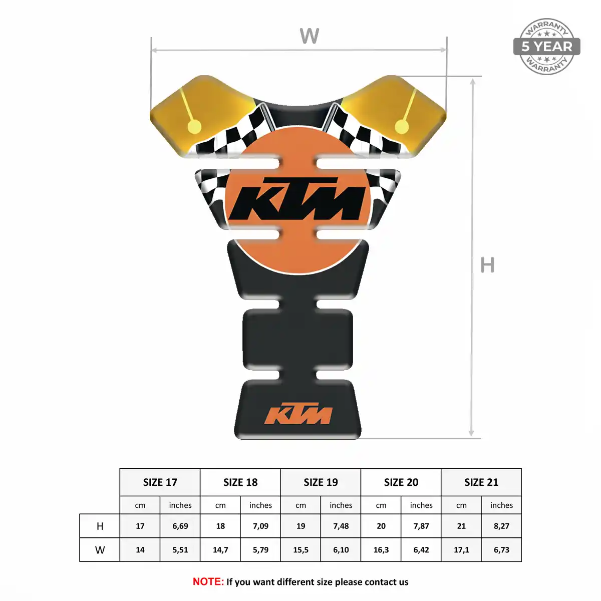 KTM Tank Guard Pads Sleek Style