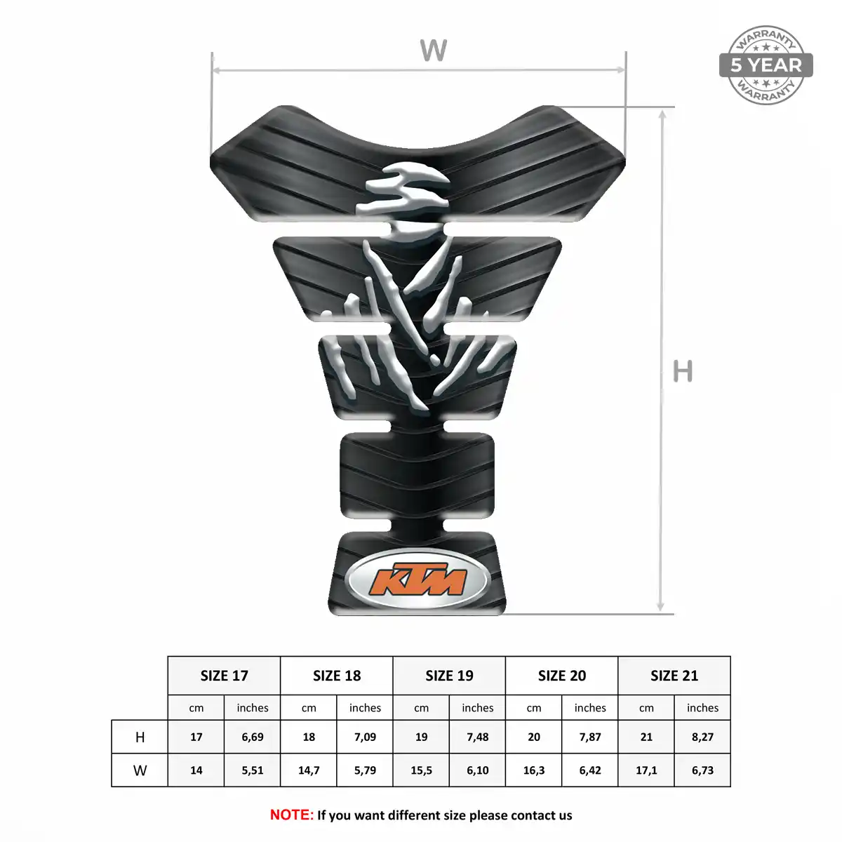 KTM Tank Guard Protector Motorbike Sleek Style