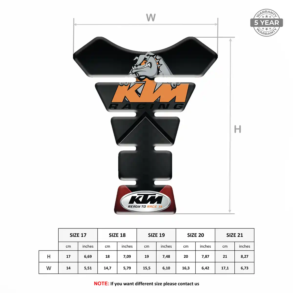 KTM Tank Guard Protector Motorcycle Sleek Style