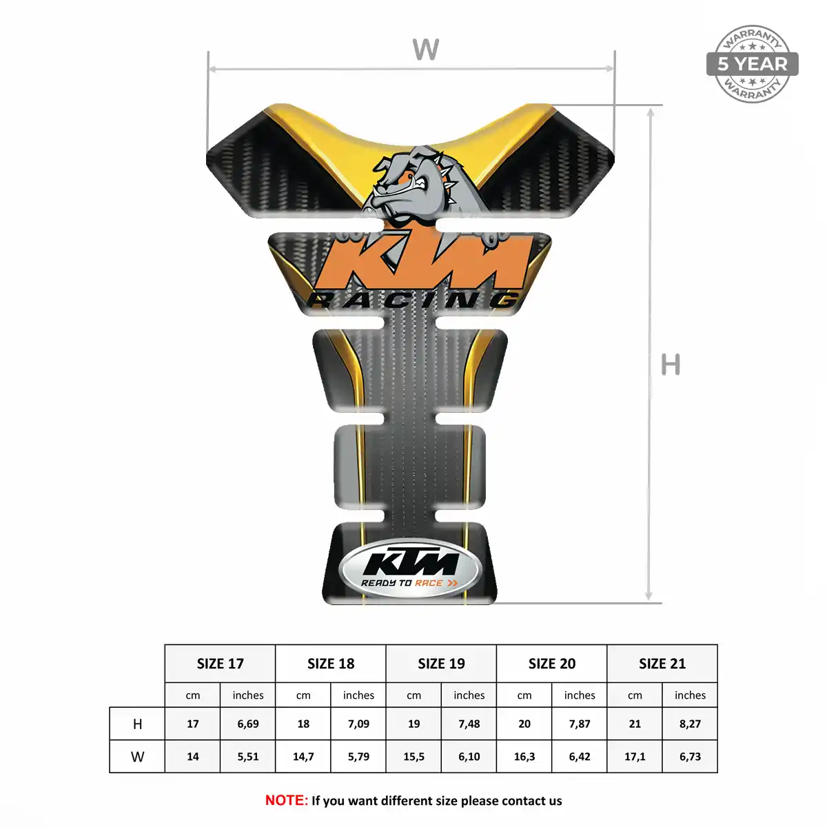 KTM Tank Guard Protector Signature Grade