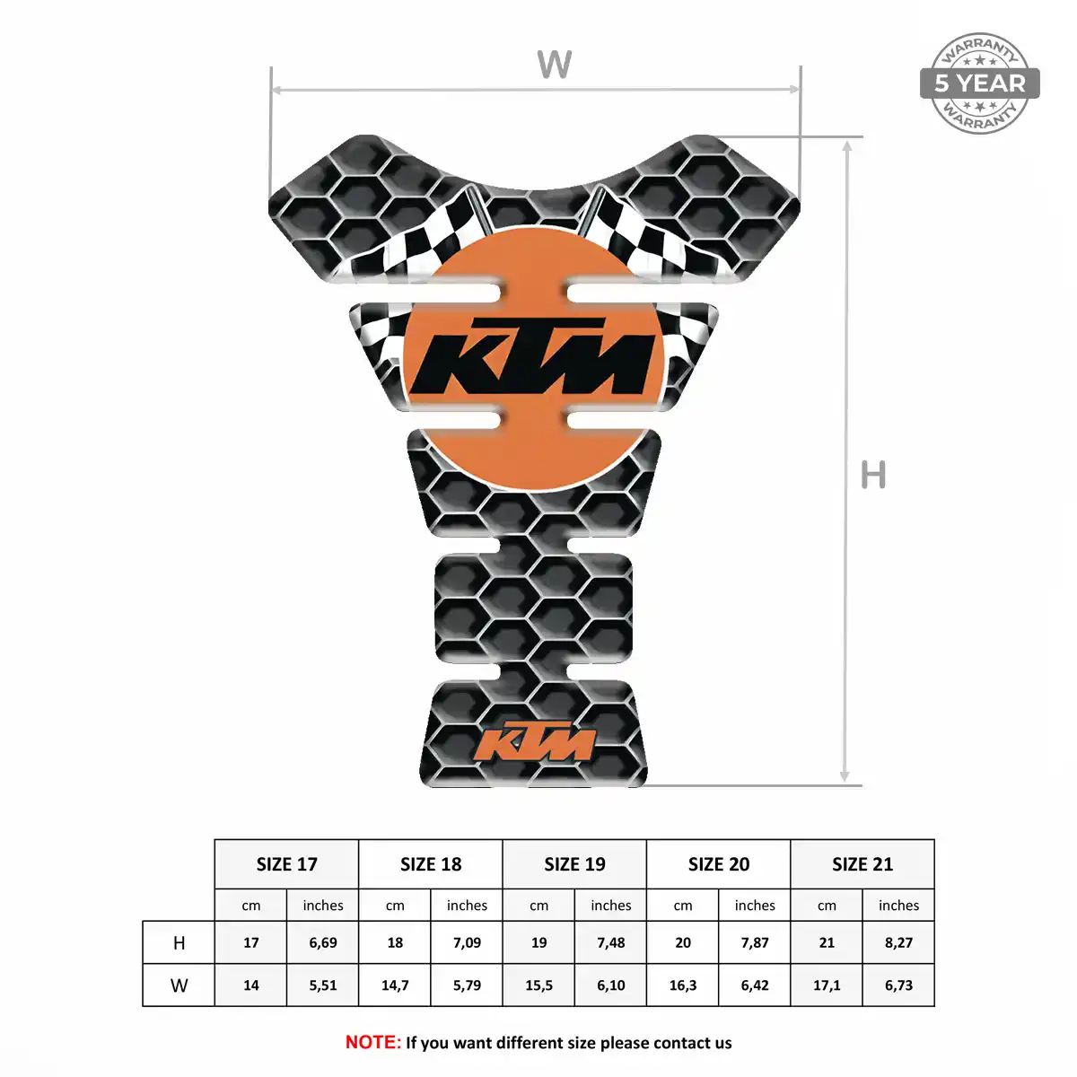 KTM Tank Guard Protector Superior Craft