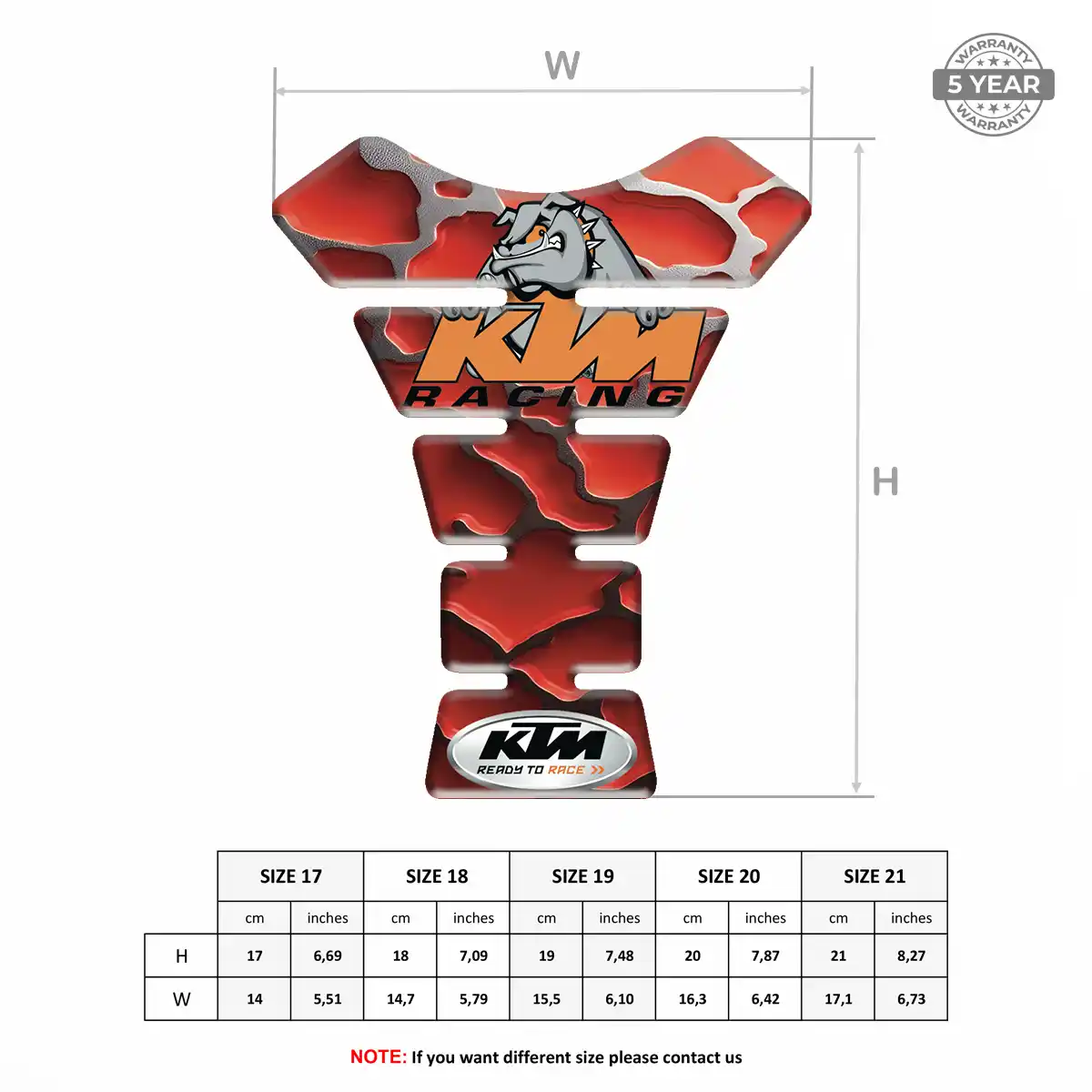 KTM Tank Pad Fuse Elite Finish