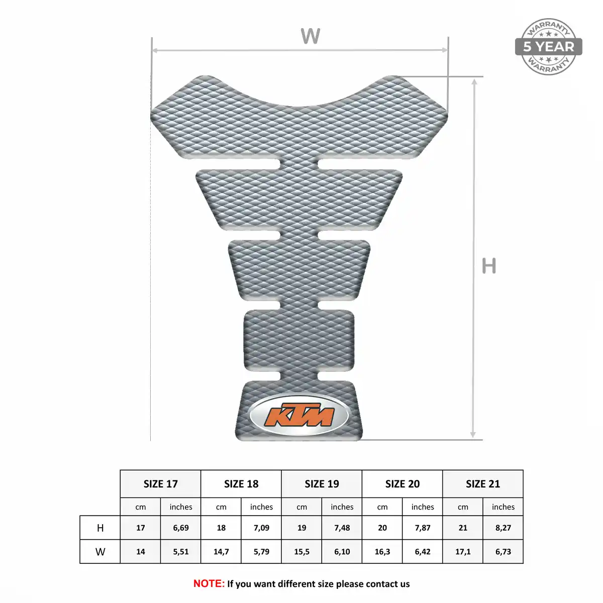 KTM Tank Pad Fuse Motorbike Prestige Line