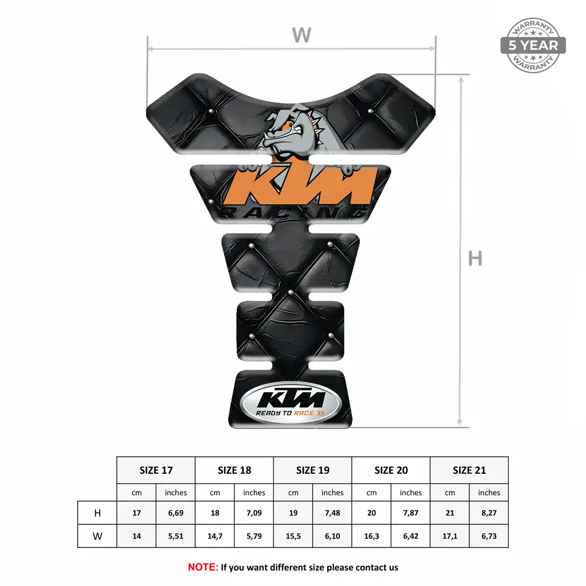 KTM Tank Pad Fuse Motorbike Prime Quality