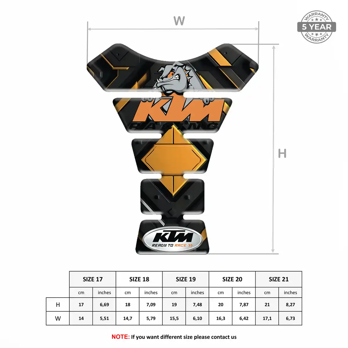 KTM Tank Pad Fuse Prime Quality