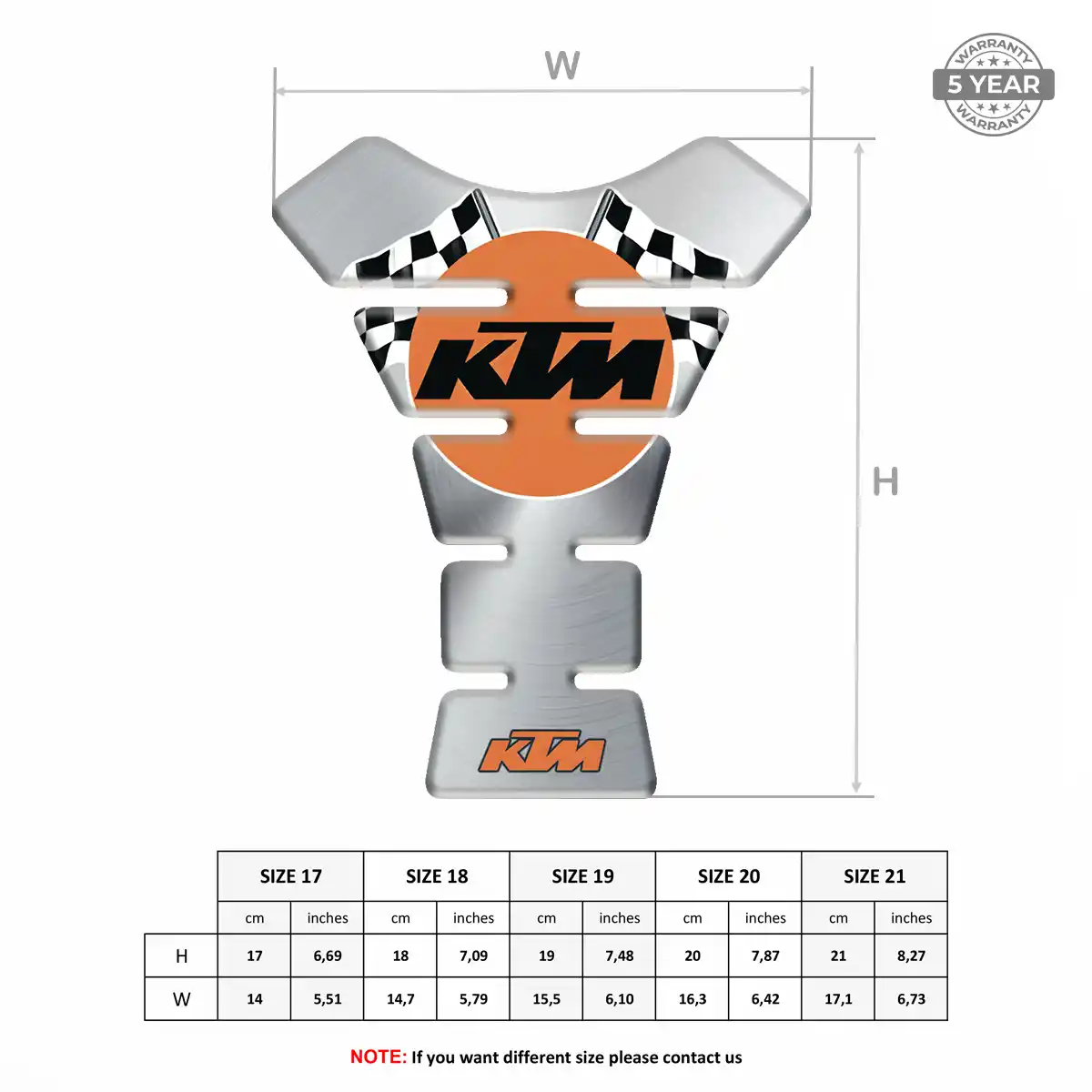 KTM Tank Pad Guard Motorbike Refined Design