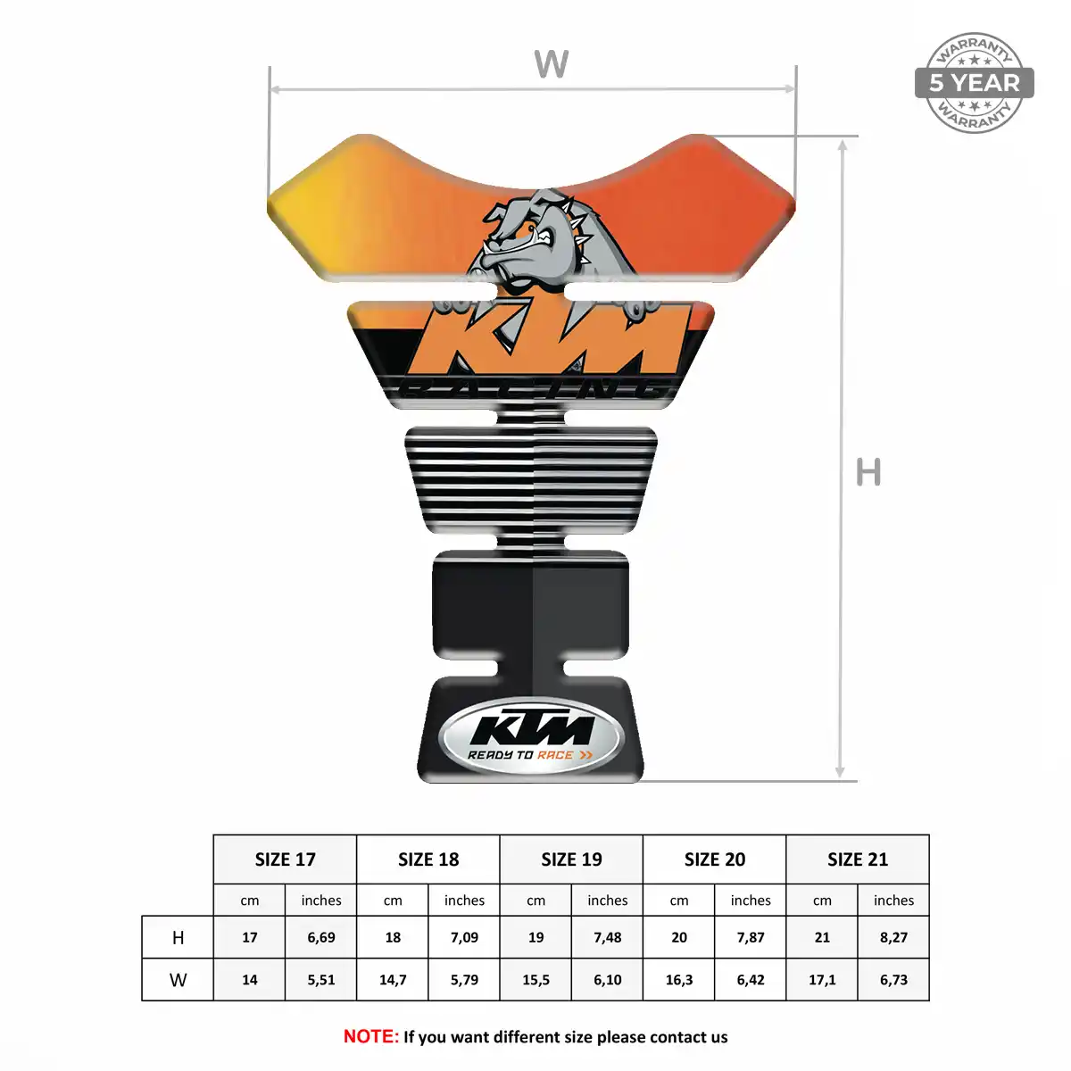KTM Tank Pad Guard Motorbike Superior Craft
