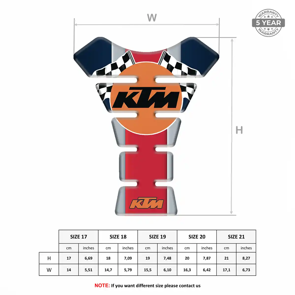 KTM Tank Pad Guard Motorcycle Elite Finish