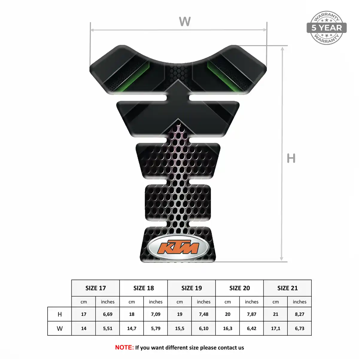 KTM Tank Pad Guard Motorcycle Prestige Line