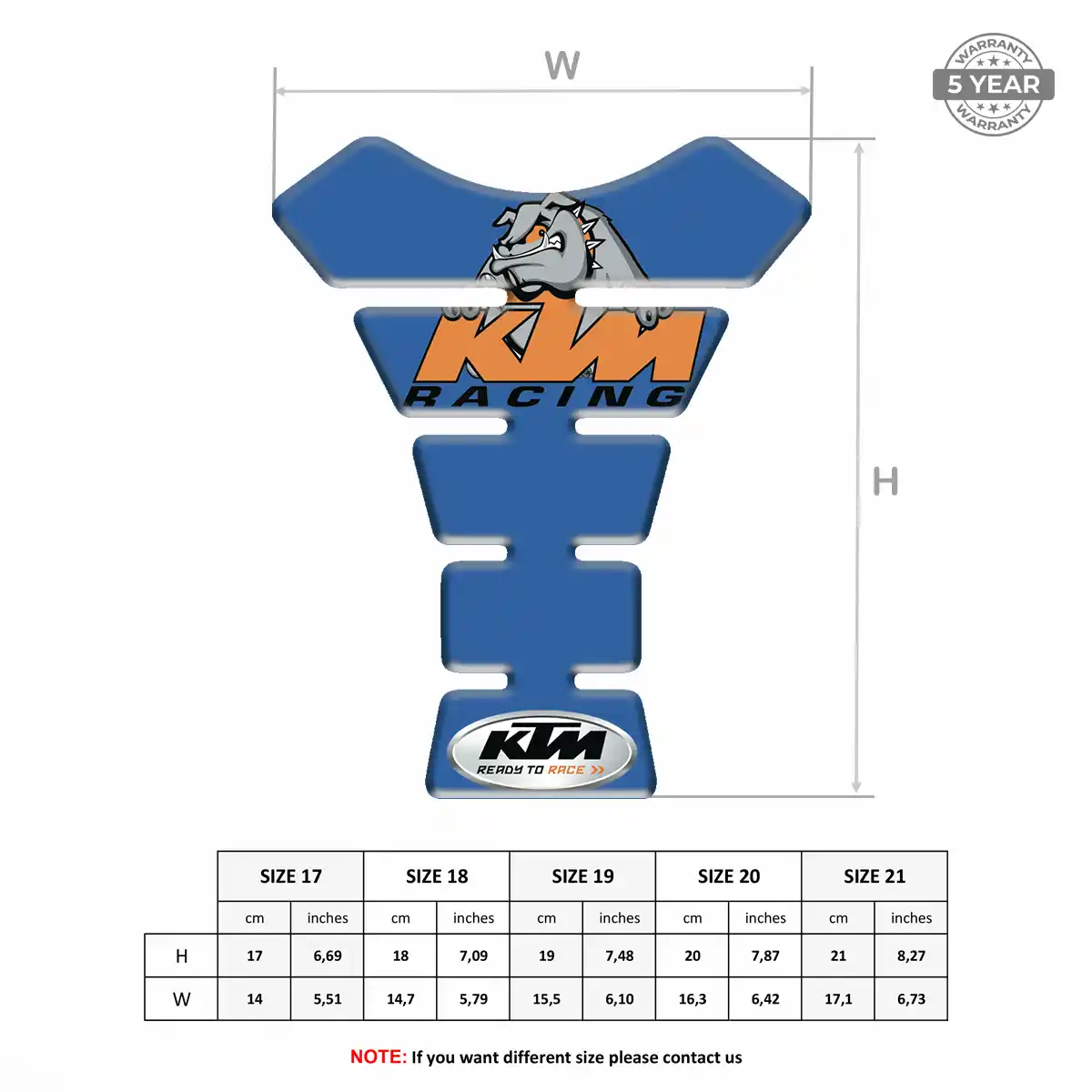 KTM Tank Pad Guard Motorcycle Refined Design