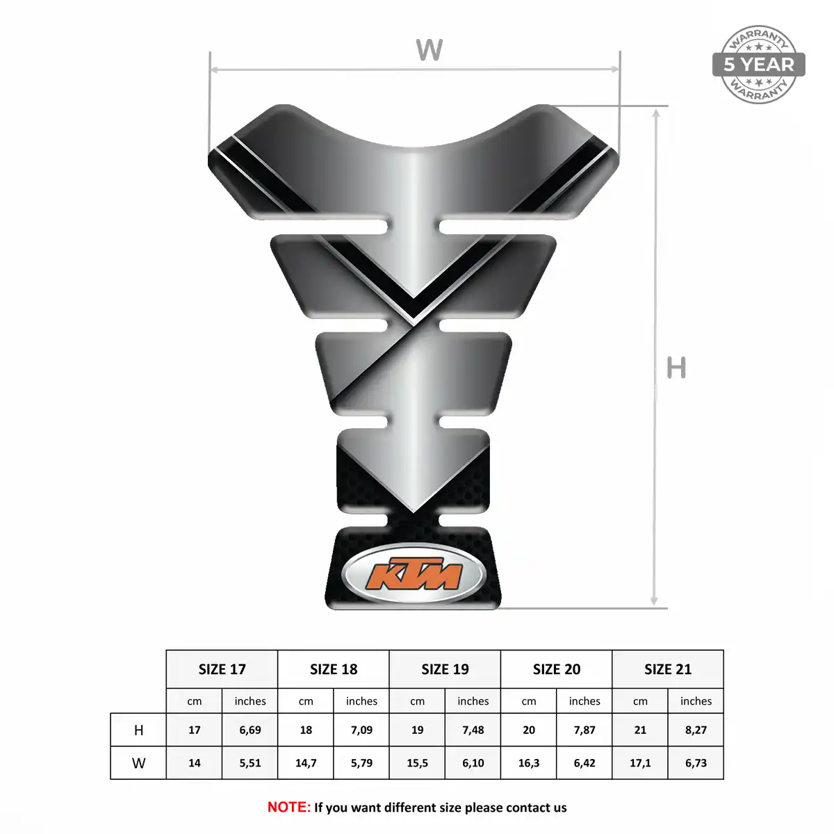KTM Tank Pad Guard Motorcycle Signature Grade