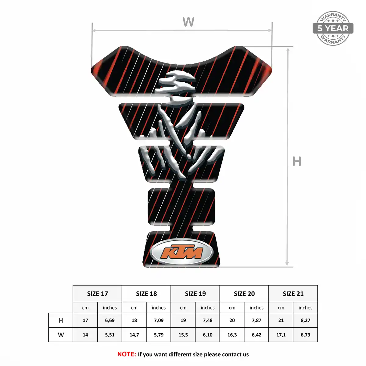 KTM Tank Pad Guard Sleek Style