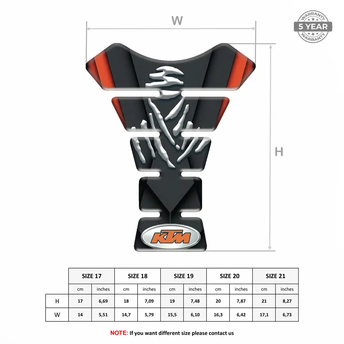 KTM Tank Pad Motorbike Elite Finish