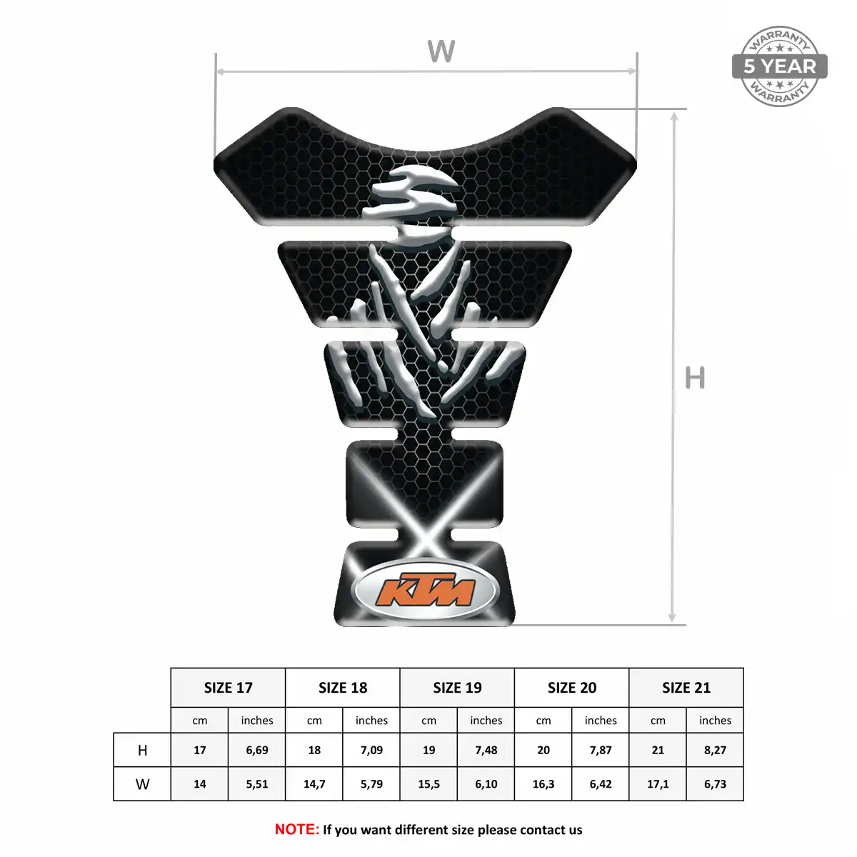 KTM Tank Pad Motorbike Prestige Line