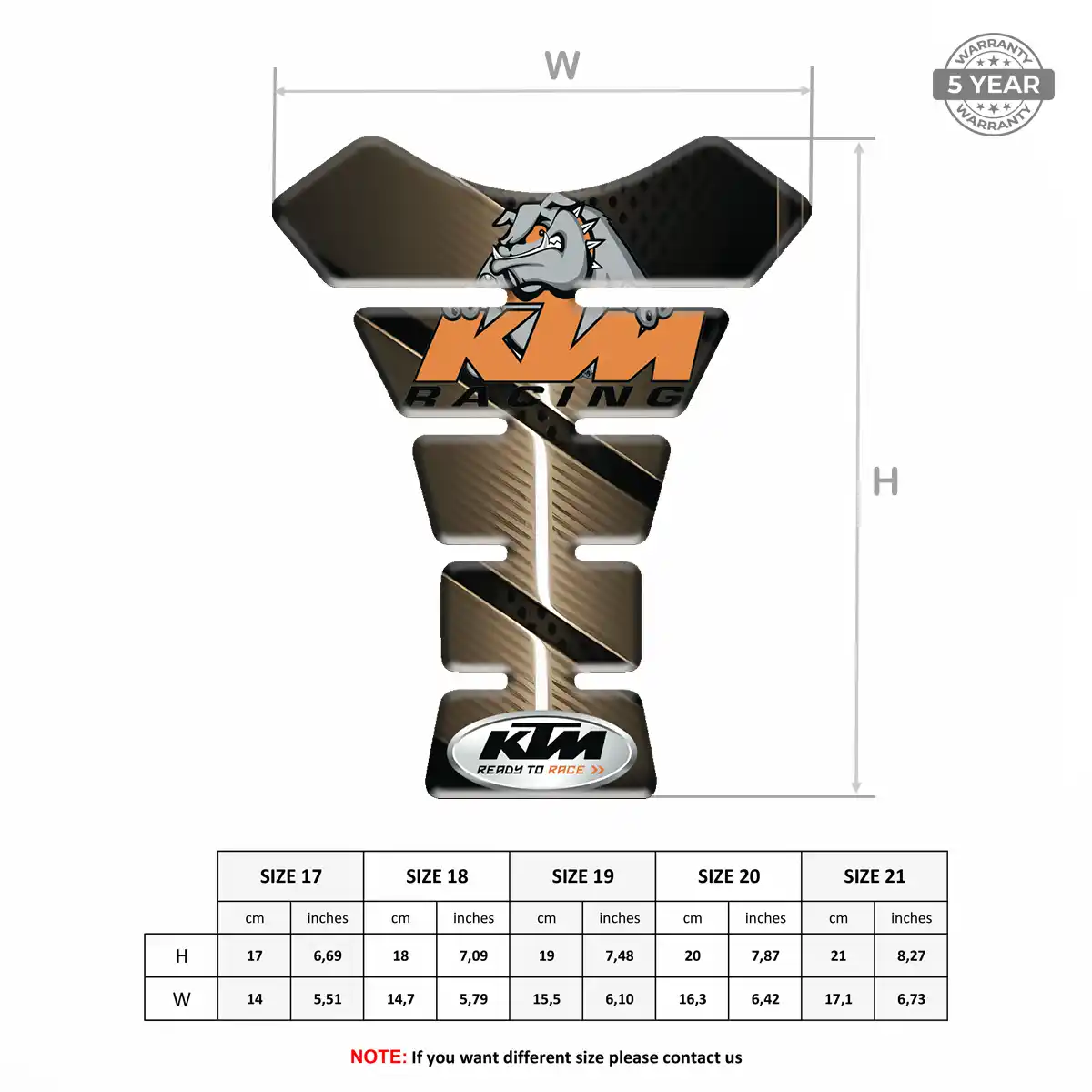 KTM Tank Pad Motorbike Refined Design