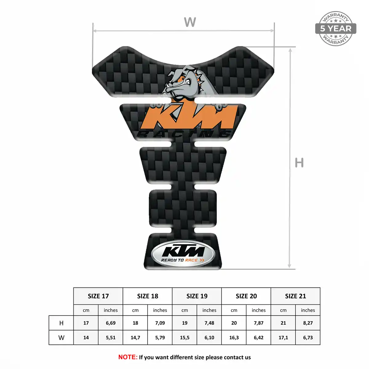 KTM Tank Pad Motorcycle Elite Finish
