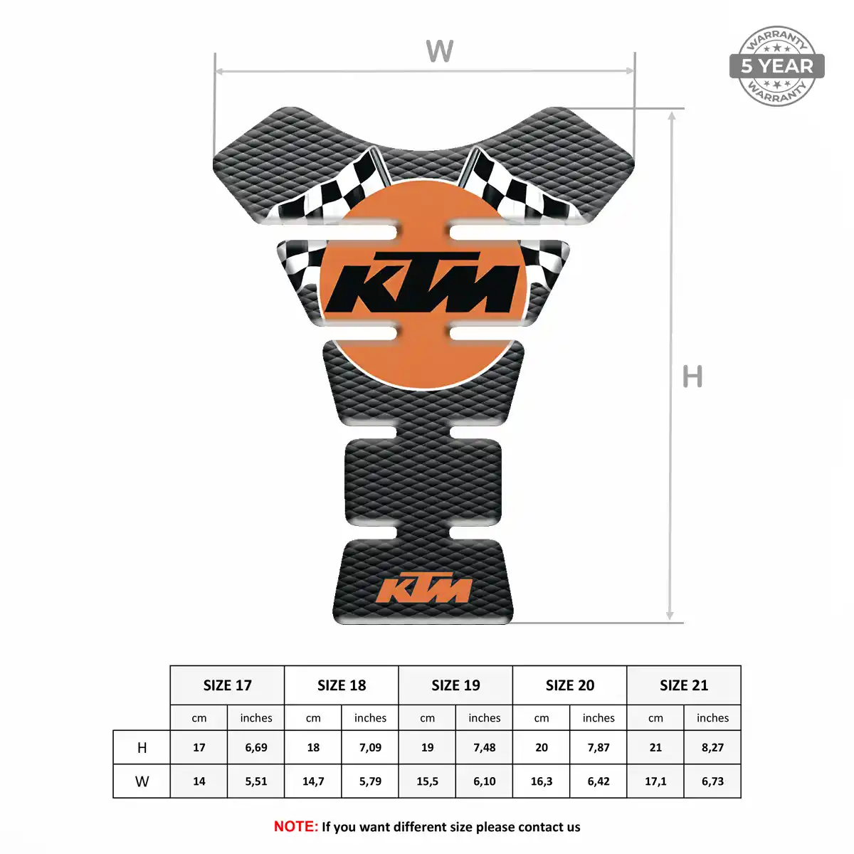 KTM Tank Pad Motorcycle Refined Design