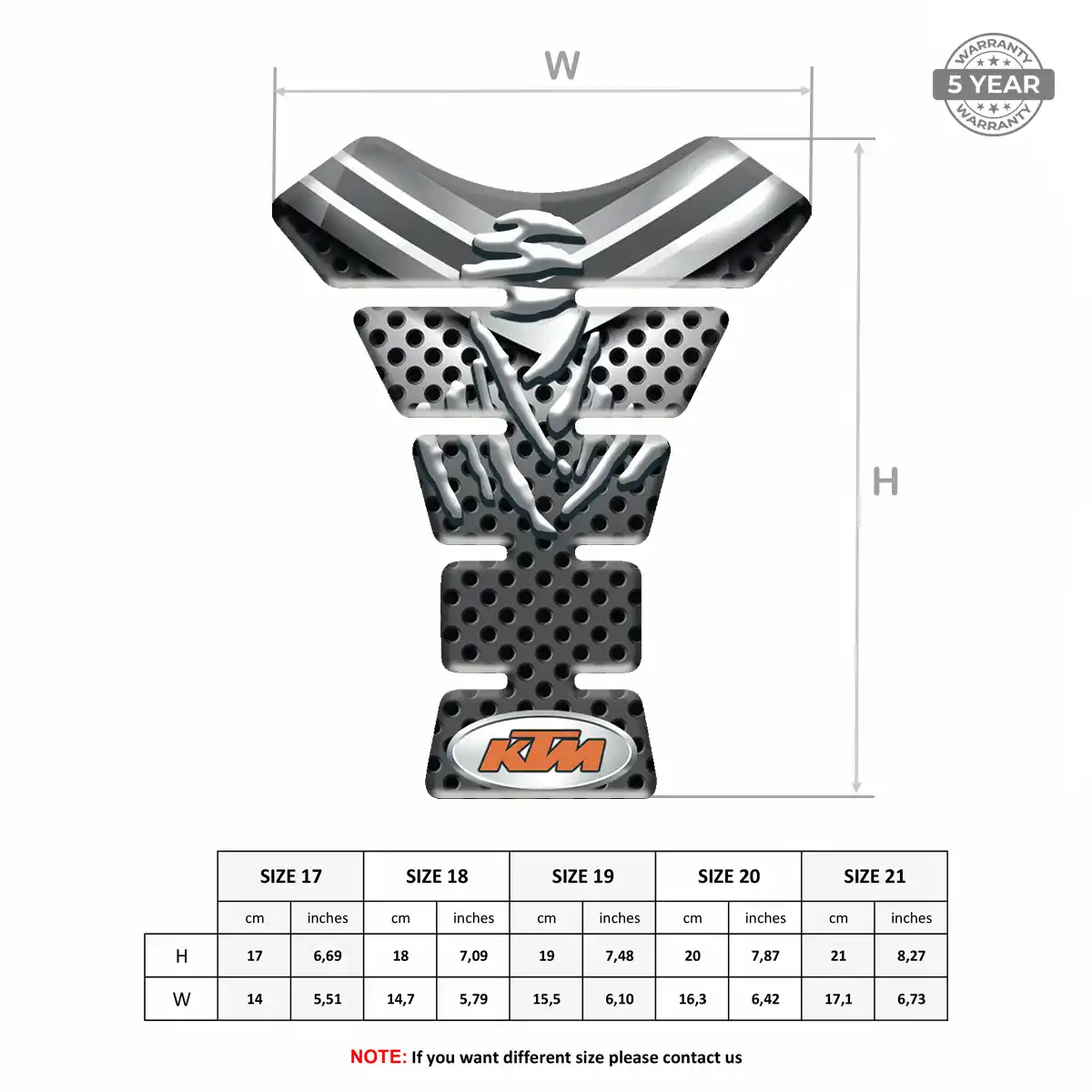 KTM Tank Pad Protector Motorbike Prime Quality