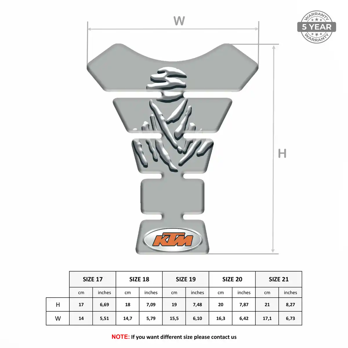 KTM Tank Pad Protector Motorbike Refined Design