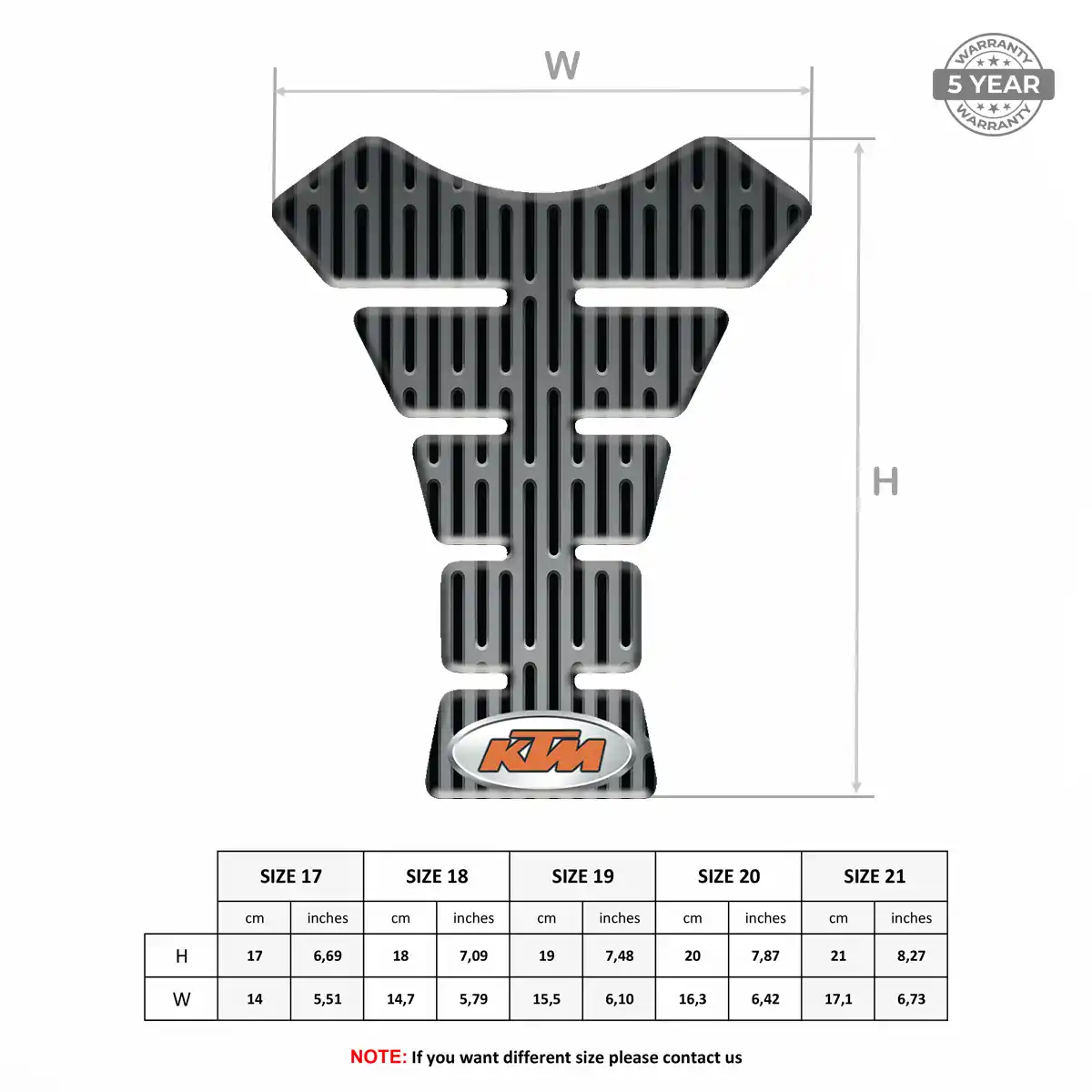 KTM Tank Pad Protector Motorbike Signature Grade