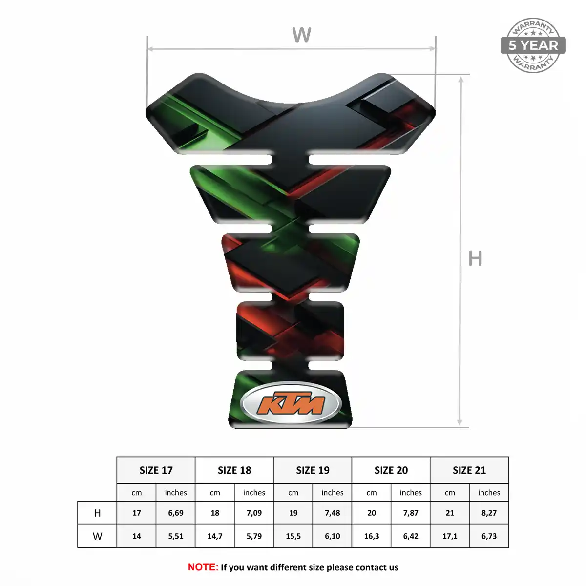 KTM Tank Pad Protector Motorbike Superior Craft