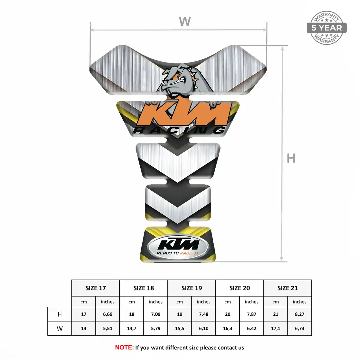 KTM Tank Pad Protector Motorcycle Sleek Style
