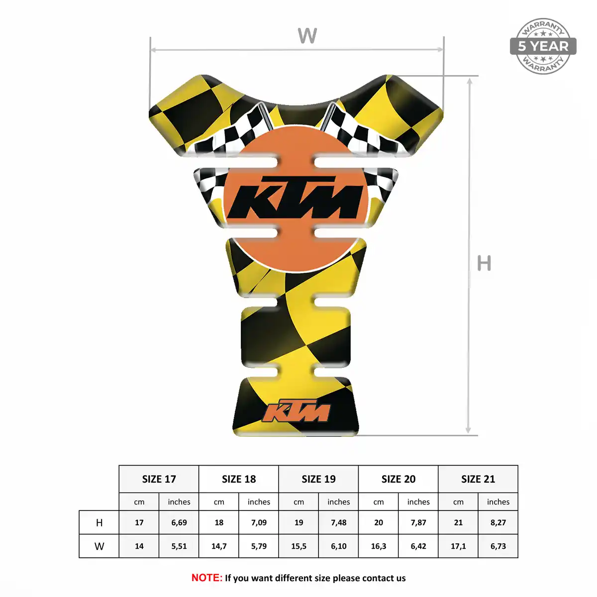 KTM Tank Pad Protector Refined Design