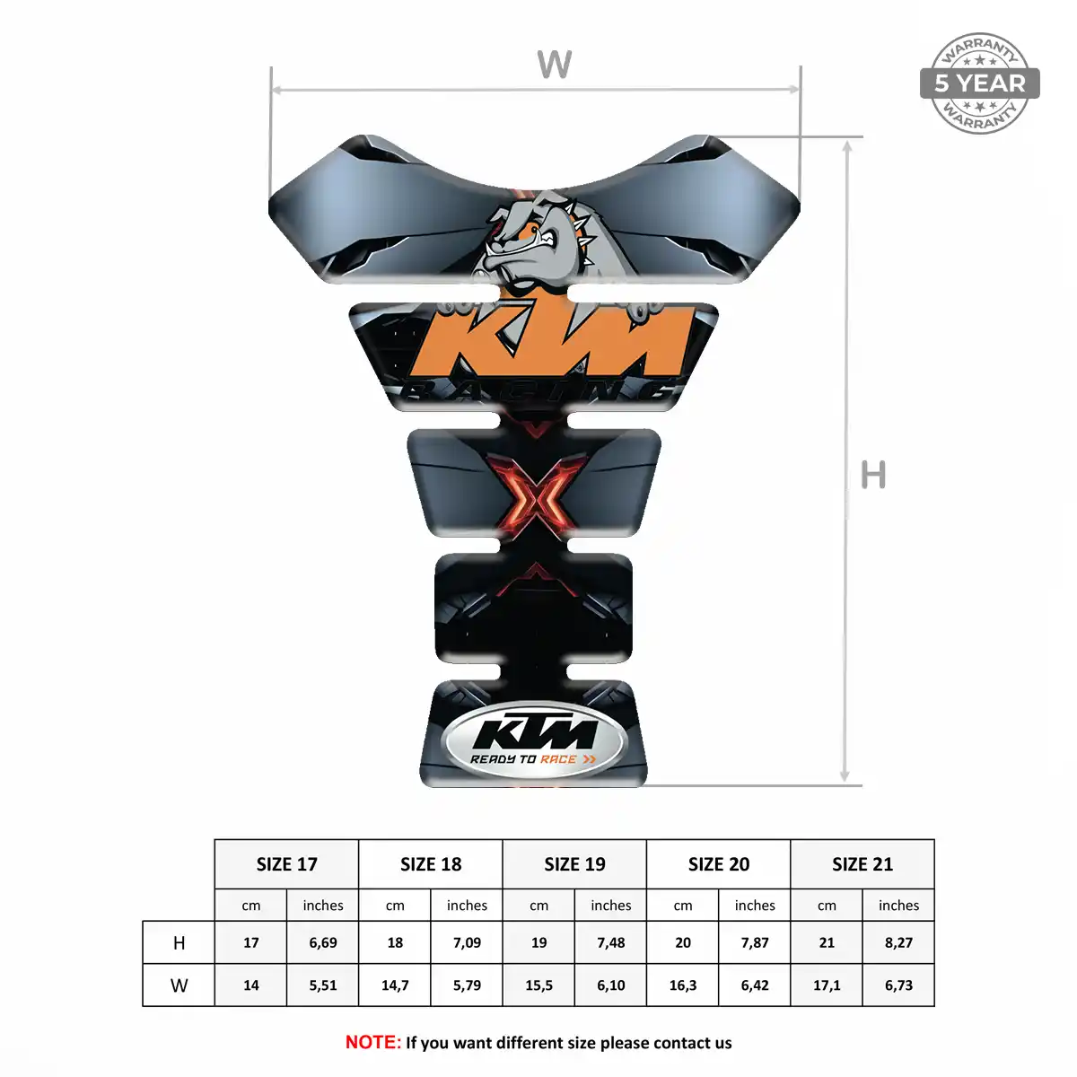 KTM Tank Pad Protector Signature Grade