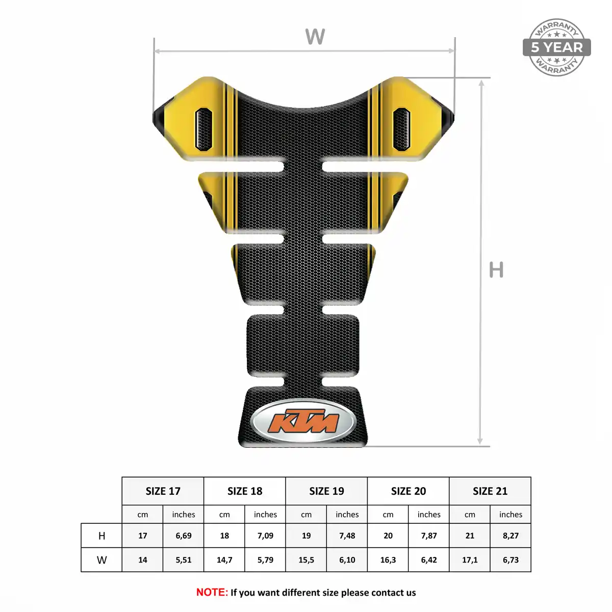 KTM Tank Pad Protector Superior Craft
