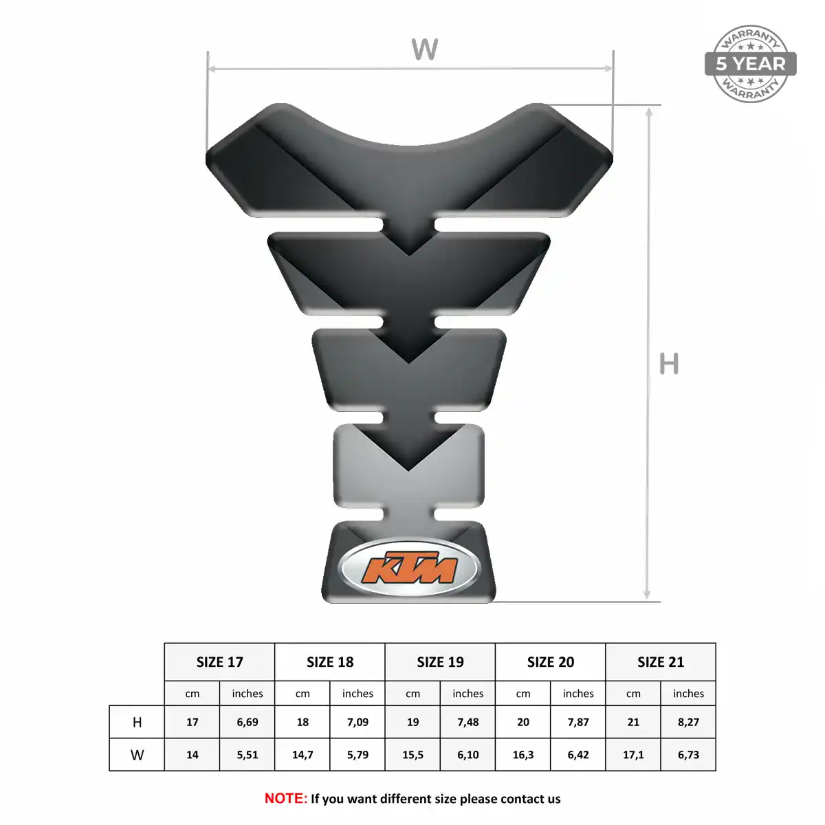 KTM Tank Pads Elite Finish