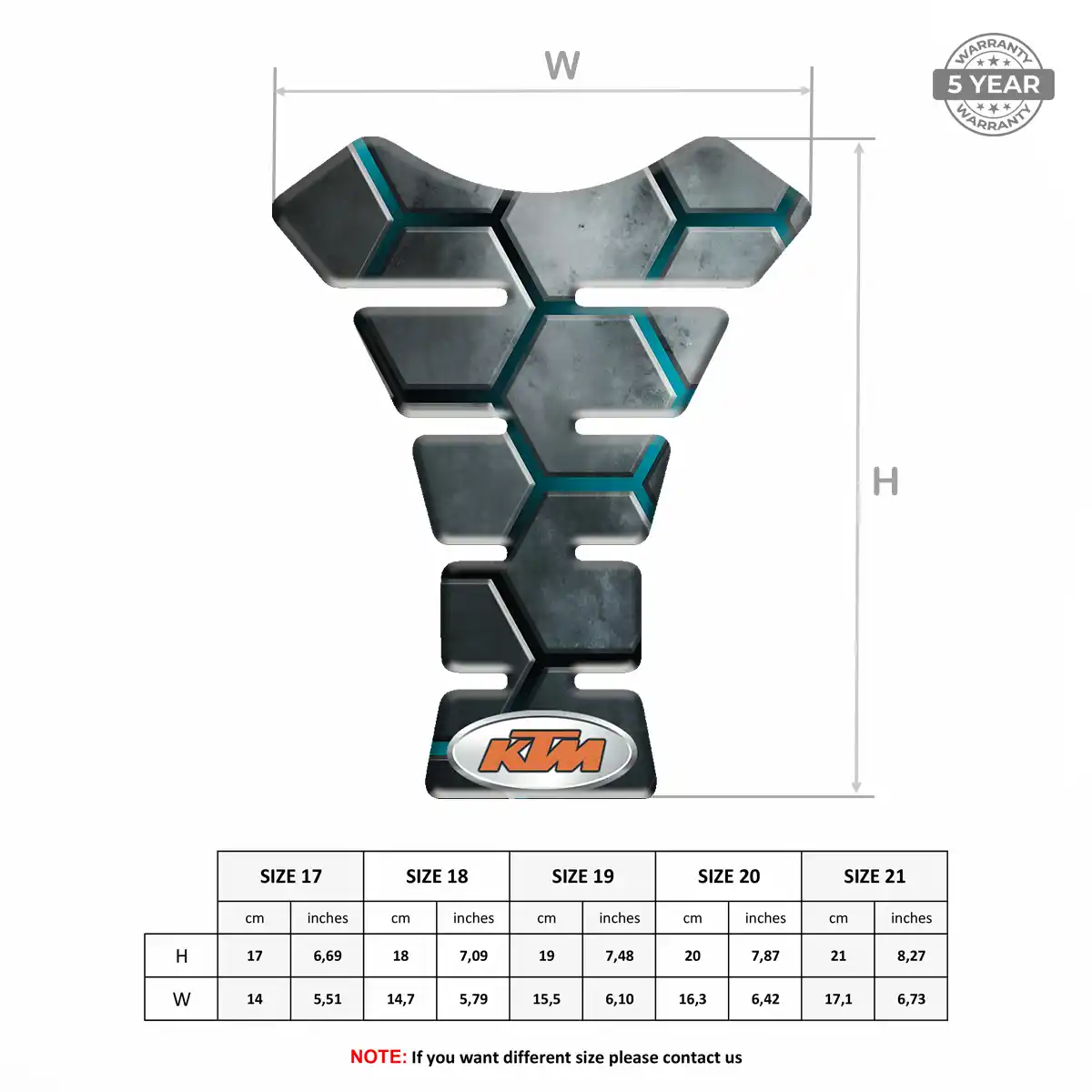 KTM Tank Pads Fuse Motorbike Elite Finish