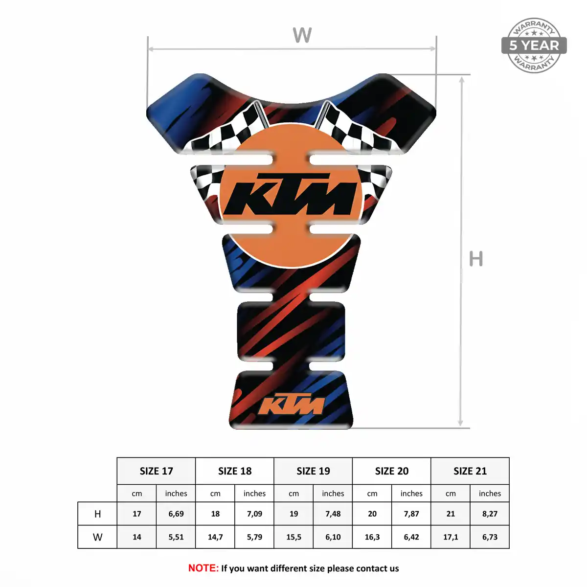 KTM Tank Pads Fuse Motorbike Prestige Line