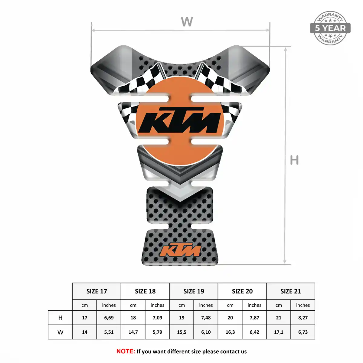 KTM Tank Pads Fuse Motorcycle Elite Finish