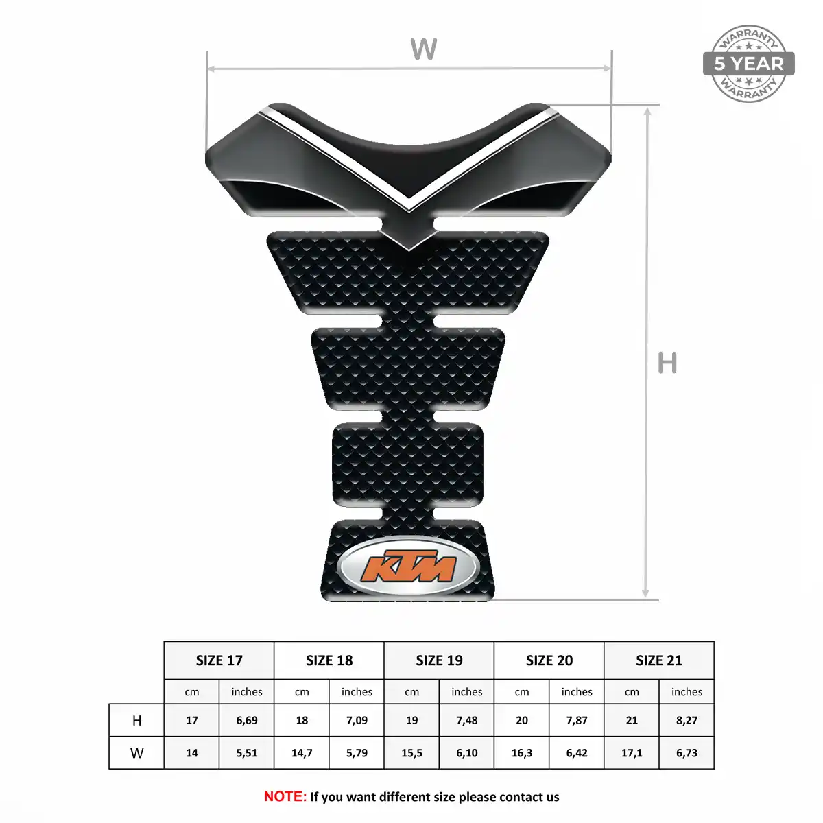 KTM Tank Pads Fuse Motorcycle Signature Grade