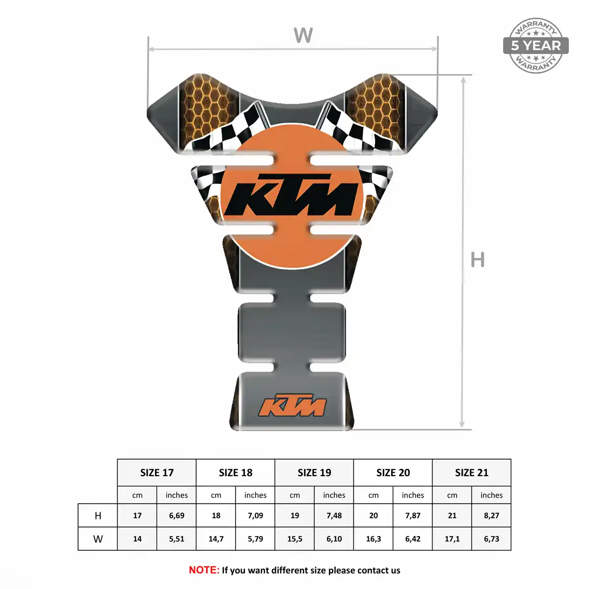 KTM Tank Pads Fuse Motorcycle Superior Craft