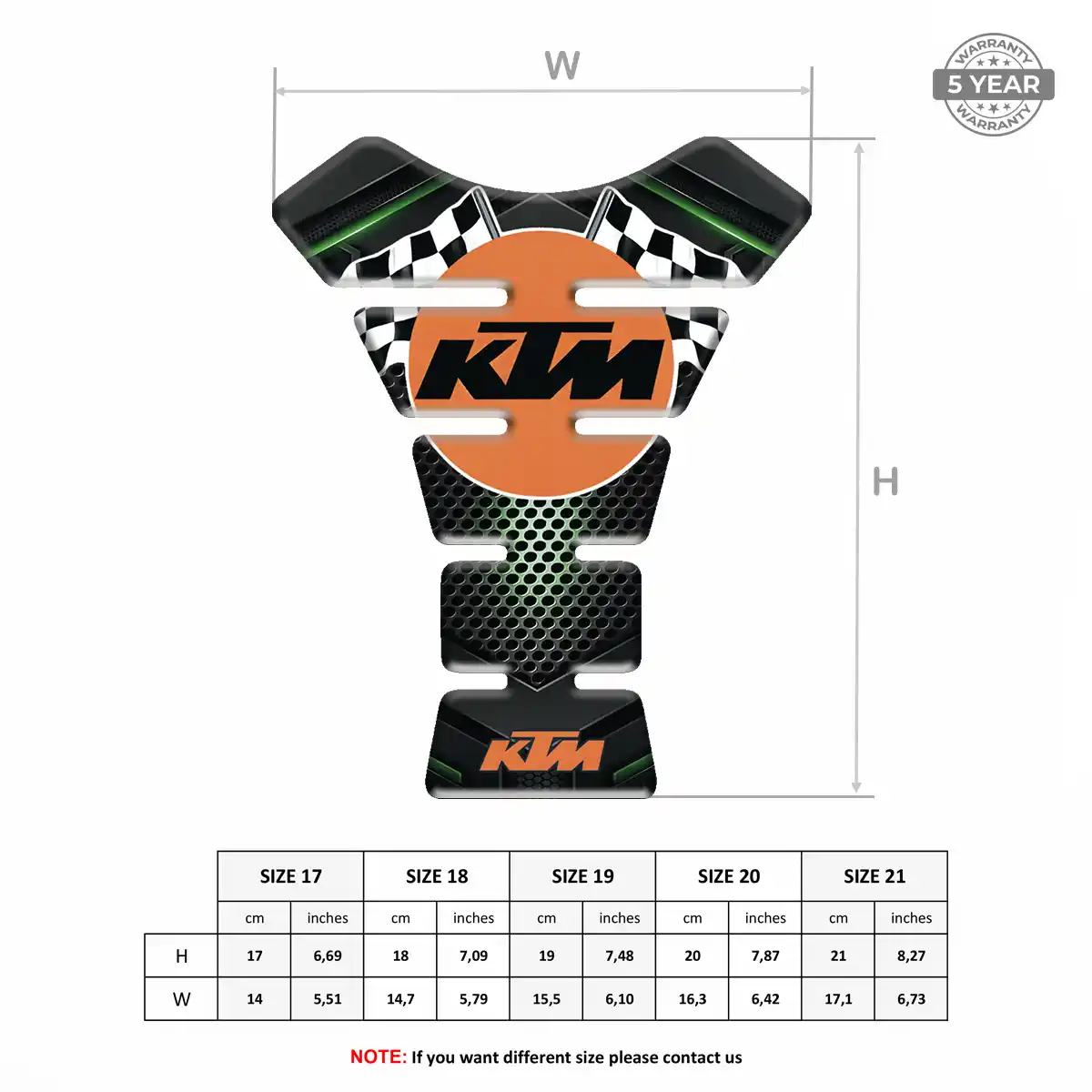 KTM Tank Pads Fuse Prestige Line