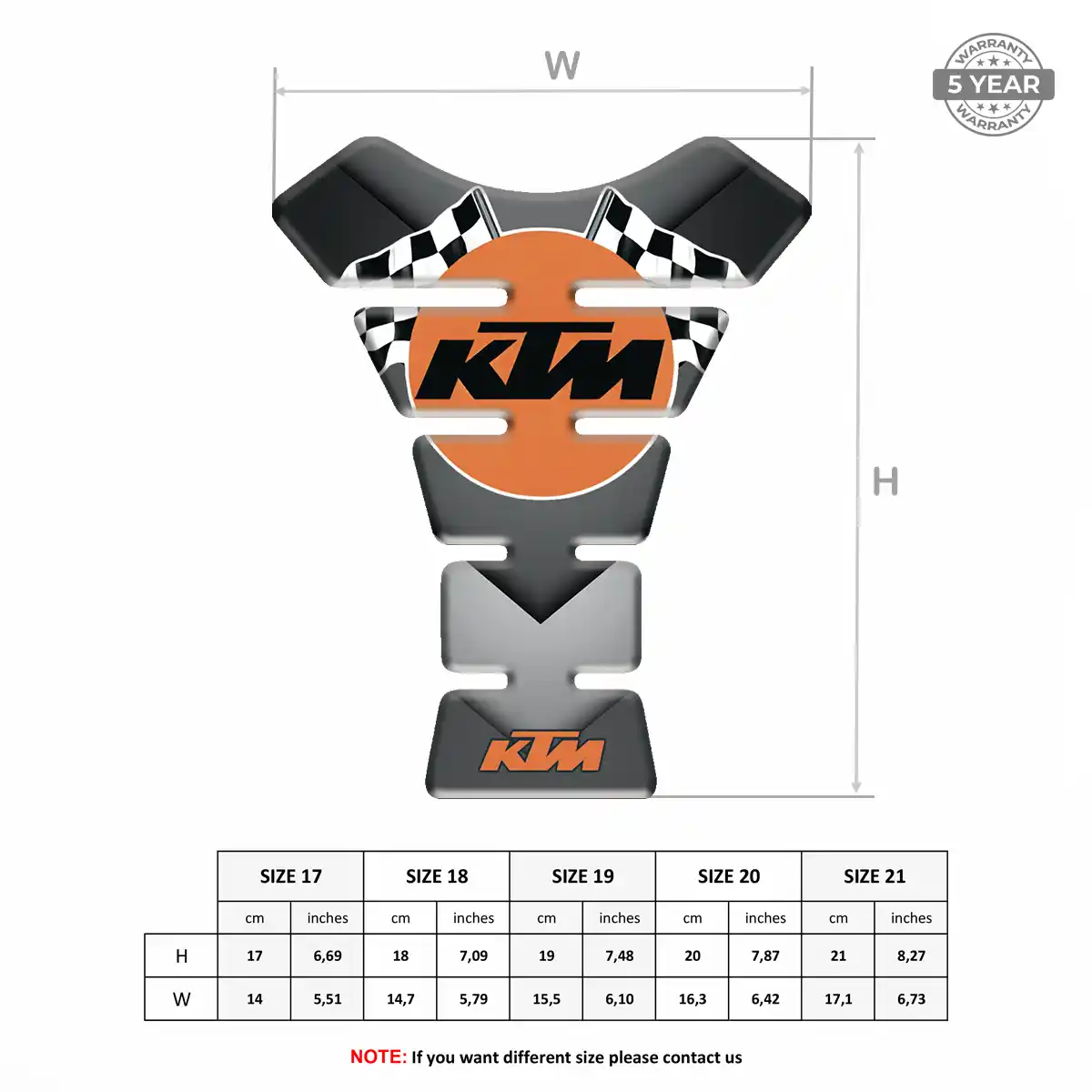 KTM Tank Pads Fuse Signature Grade