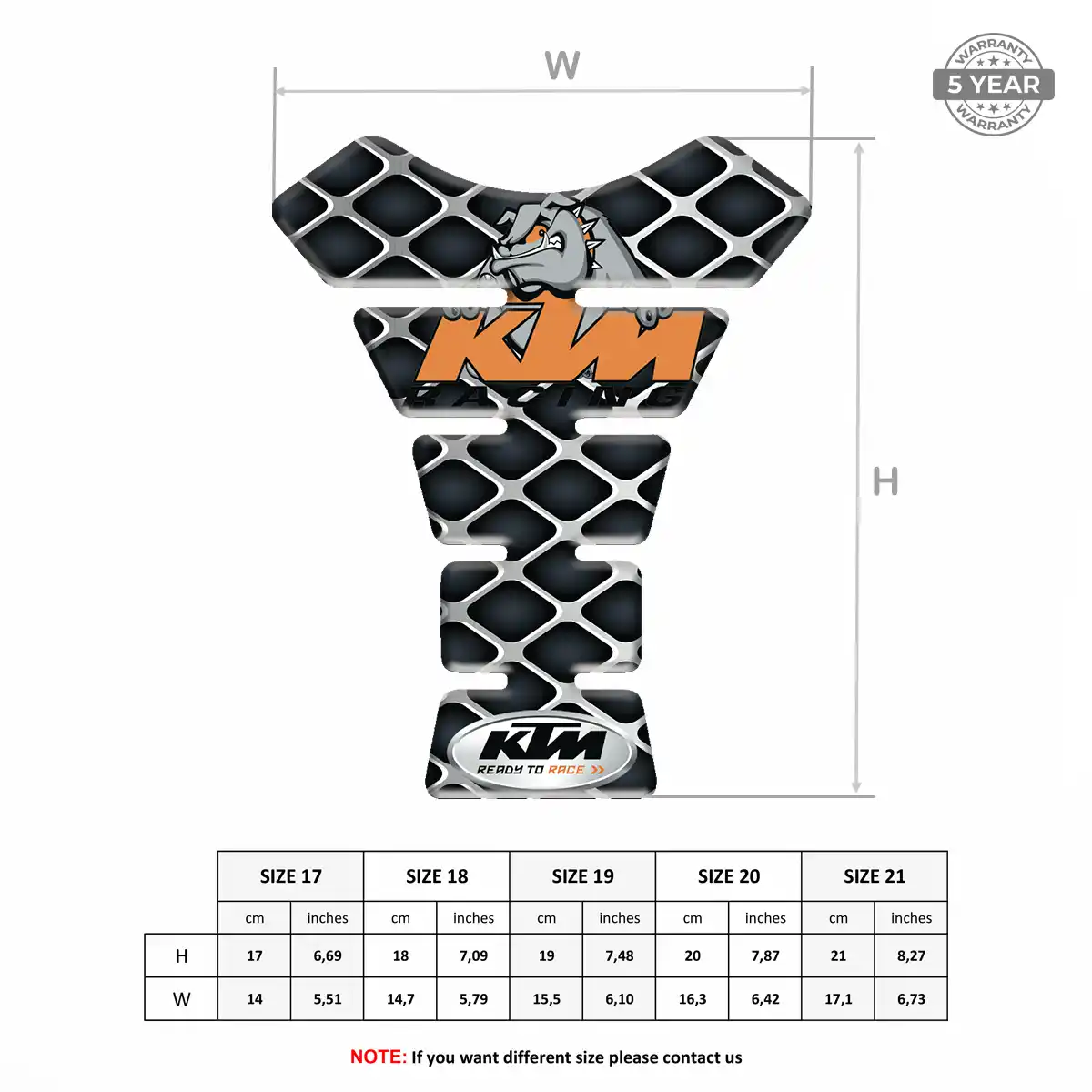 KTM Tank Pads Guards Motorcycle Prestige Line