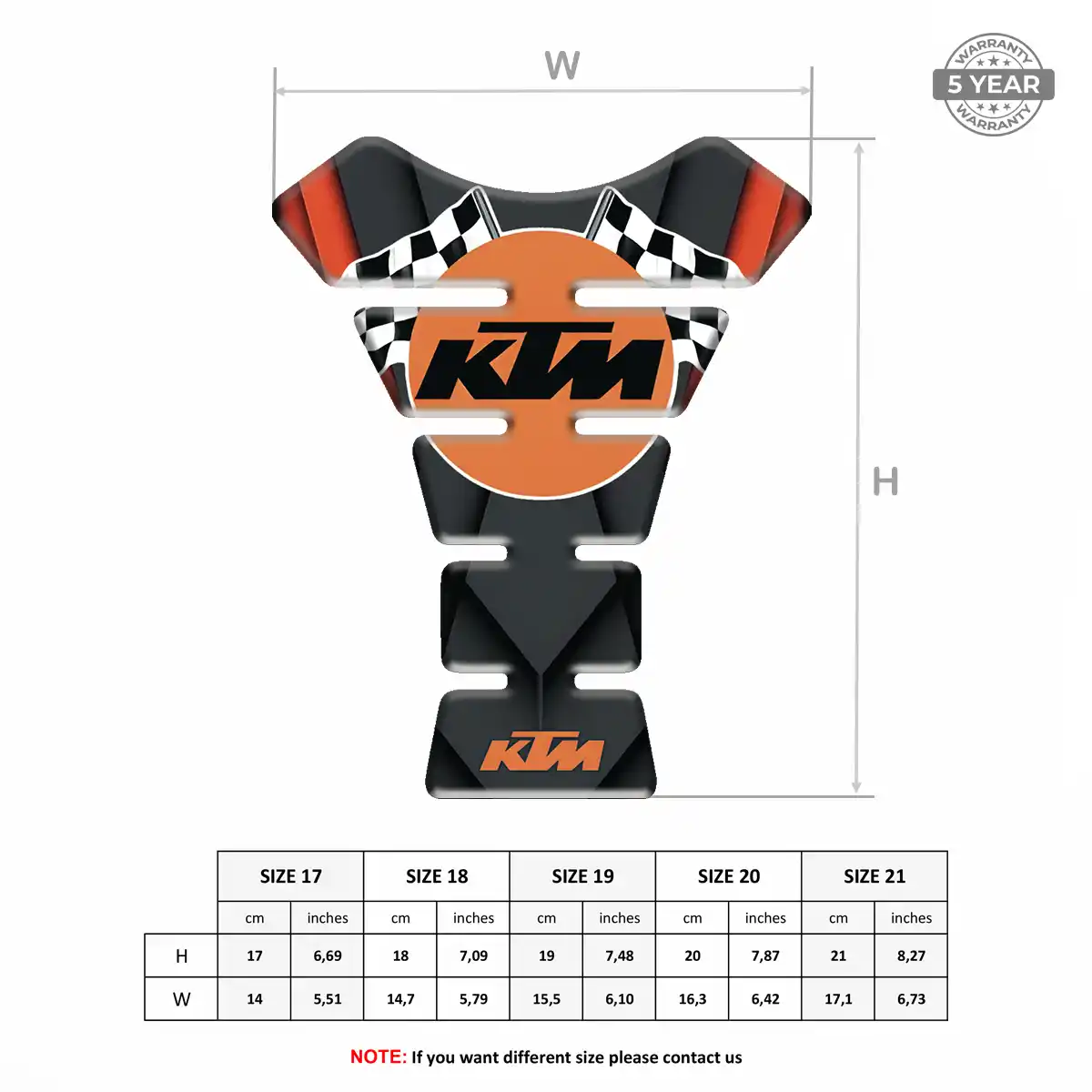 KTM Tank Pads Guards Motorcycle Signature Grade