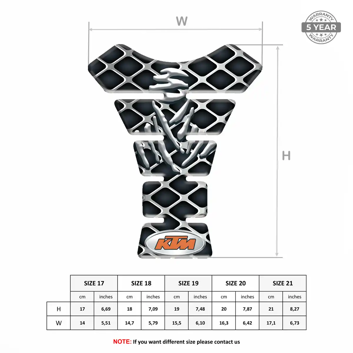 KTM Tank Pads Guards Motorcycle Sleek Style